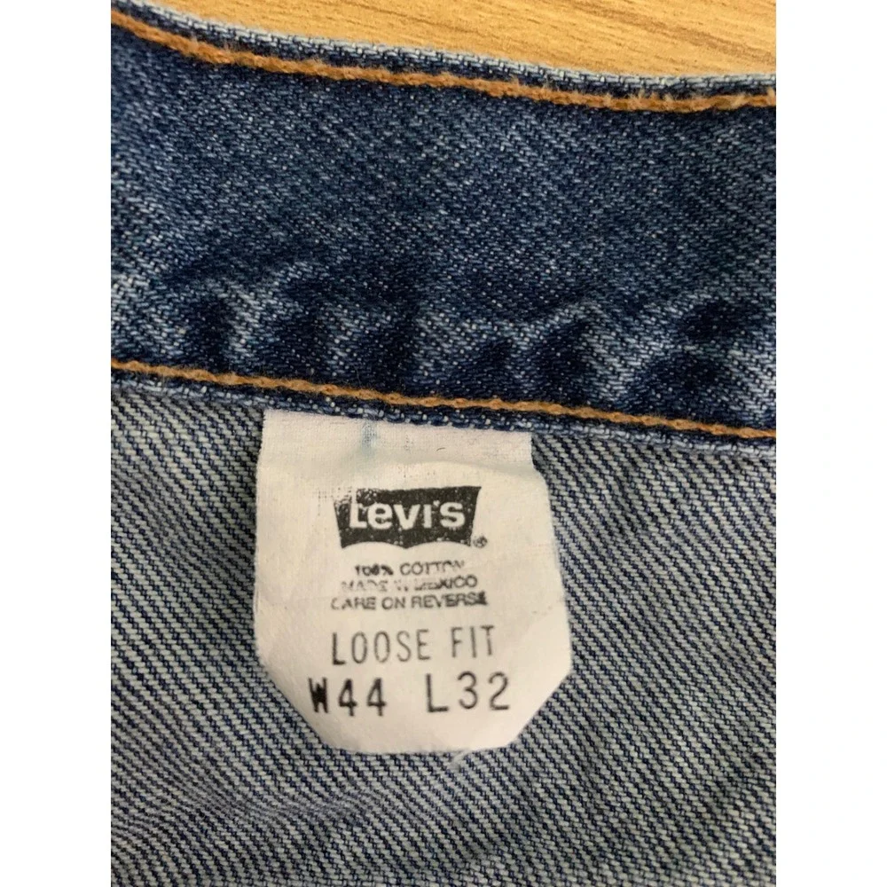 Vintage Levis 545 Jeans Mens 42x31 Blue Loose Orange Tab Fade 90s (Tag 44x32)